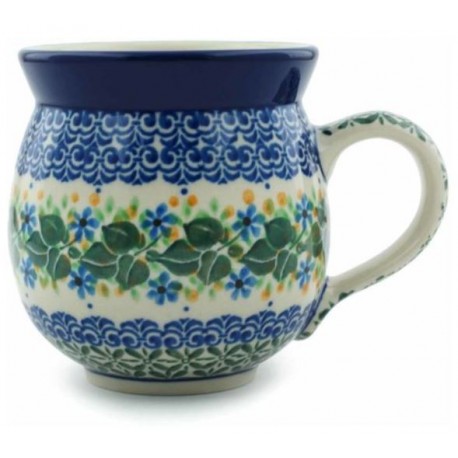 Polish Pottery Bubble Mug - 12 oz - Ivy Trail