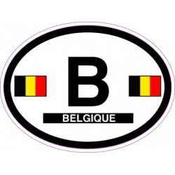 Oval Reflective Decal Belgium