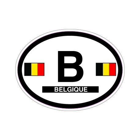 Oval Reflective Decal Belgium