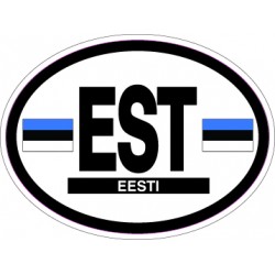 Oval Reflective Decal Estonia