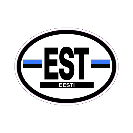 Oval Reflective Decal Estonia