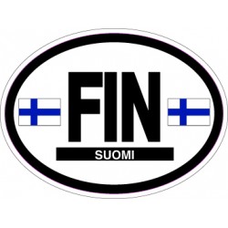 Oval Reflective Decal Finland