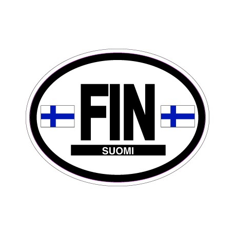 Oval Reflective Decal Finland