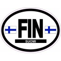 Oval Reflective Decal Finland