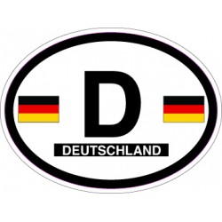 Oval Reflective Decal Germany