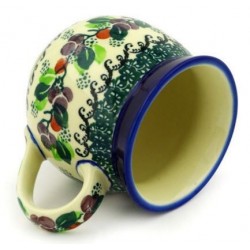 Polish Pottery 12 oz Bubble Mug Burgundy Berry by Ceramika Artystyczna