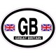 Oval Reflective Decal Great Britain