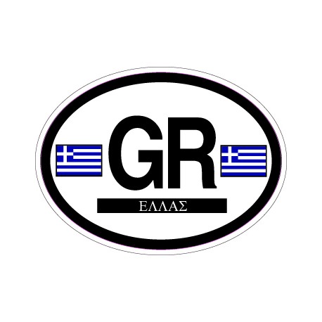 Oval Reflective Decal Greece