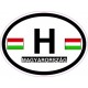 Oval Reflective Decal Hungary