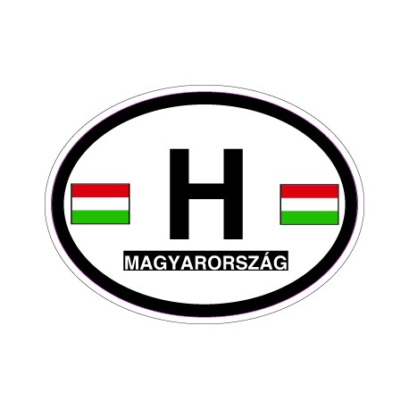 Oval Reflective Decal Hungary