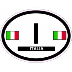 Oval Reflective Decal Italy