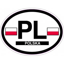 Oval Reflective Decal Poland