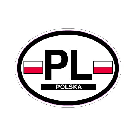 Oval Reflective Decal Poland