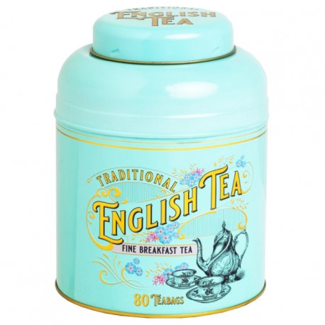 Victorian Tea Tin with 80 English Breakfast Teabags