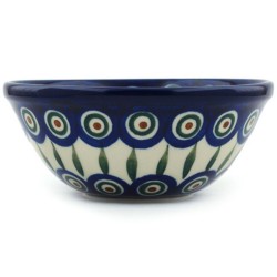 Polish Pottery Bowl - 5.5" - Peacock
