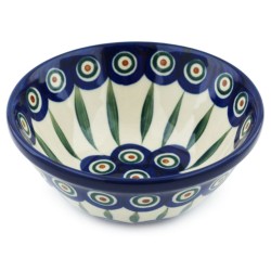 Polish Pottery Bowl - 5.5" - Peacock