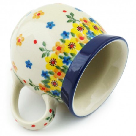 Polish Pottery Bubble Mug - 8 oz - Buttercup