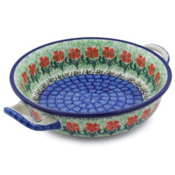 Polish Pottery Round Baker - 7" - Maraschino
