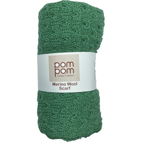 Merino Wool Scarf - Jade Green