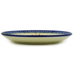 Polish Pottery Plate - 8" - Crimson Bells