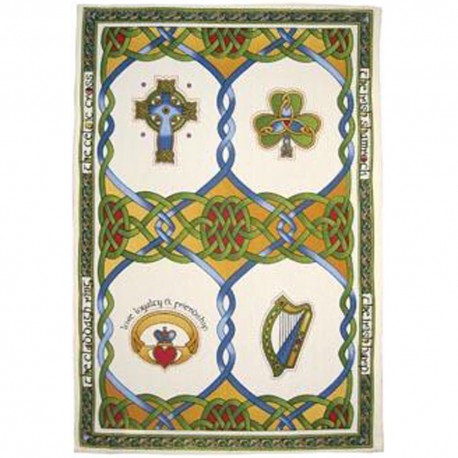 Irish Emblems Tea Towel