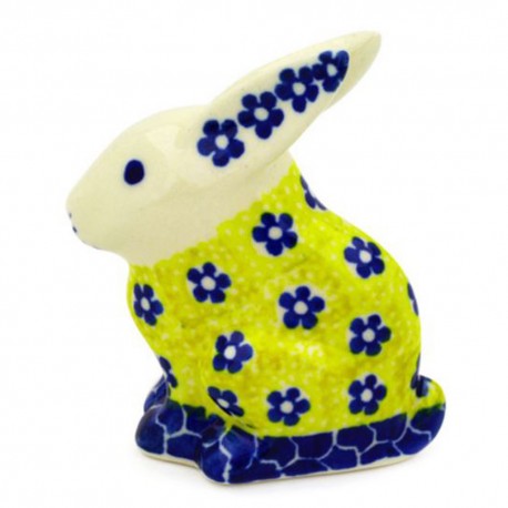Polish Pottery Rabbit Figurine - Sunburst