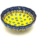 Polish Pottery 5" Scalloped Bowl Sunburst