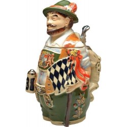German Beer Stein Bavarian Figural