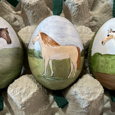 Eggshell Ornament Haflinger Horse