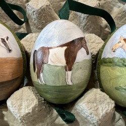 Eggshell Ornament Haflinger Horse
