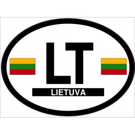 Oval Reflective Decal Lithuania