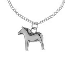 Swedish Dala Horse Necklace