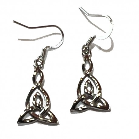 Mother-and-Child Celtic Knot Drop Earrings