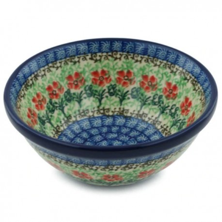 Polish Pottery Bowl - 5.5" - Maraschino
