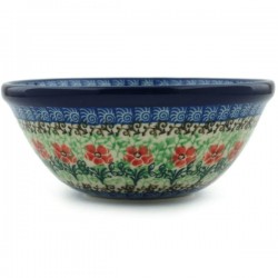 Polish Pottery Bowl - 5.5" - Maraschino