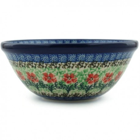 Polish Pottery Bowl - 5.5" - Maraschino