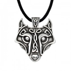 Viking Wolf Pewter Pendant