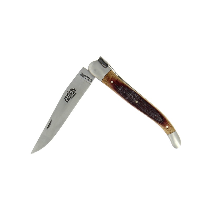 Laguiole Knife 11 cm Barrel Oak and Satin Stainless