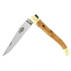 Laguiole Knife - 9 cm Juniper and Brass