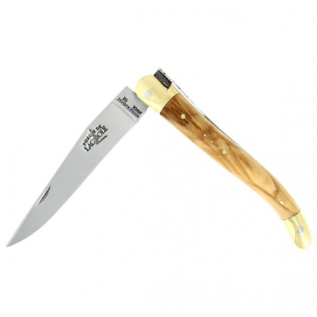 Laguiole Knife - 7 cm Olive and Brass