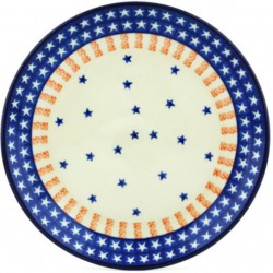 Polish Pottery Plate - 8" - Stars and Stripes