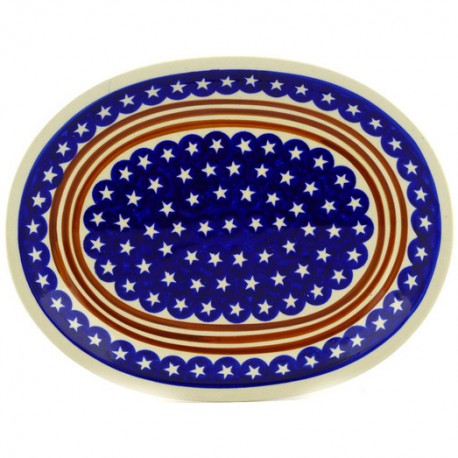 Polish Pottery Platter - 13" - Americana