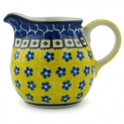 Polish Pottery Cream Pitcher - Sunburst