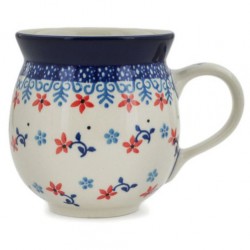 Polish Pottery Bubble Mug - 12 oz - Patriotic