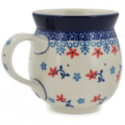 Polish Pottery Bubble Mug - 12 oz - Patriotic