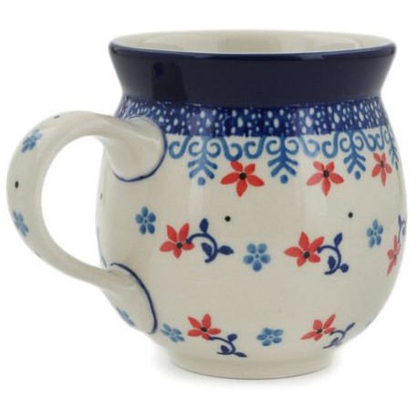 Polish Pottery Bubble Mug - 12 oz - Patriotic