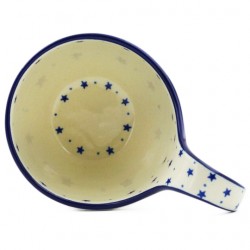 Polish Pottery Bowl - 4" with Handle - Pines