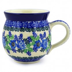 Polish Pottery Bubble Mug - 12 oz - Wild Indigo