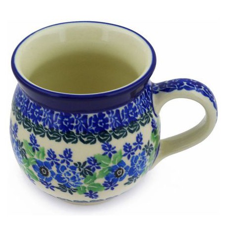 Polish Pottery Bubble Mug - 12 oz - Wild Indigo