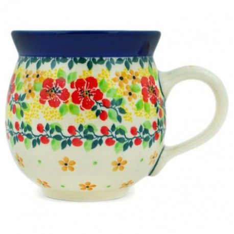 Polish Pottery Bubble Mug - 12 oz - Butterscotch